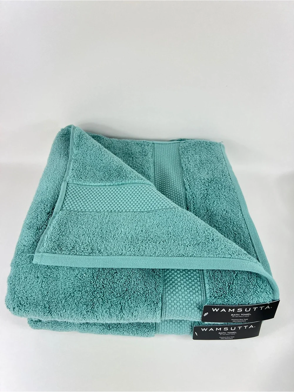 Wamsutta Bath Towel Set Teal Blue Premium Zero Twist Cotton Plush 8 Pc Set NEW